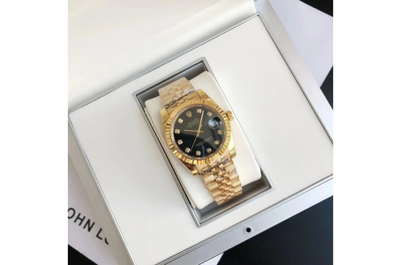 Rolex Datejust RG/RG Jub Black/Dial 36/28 mm