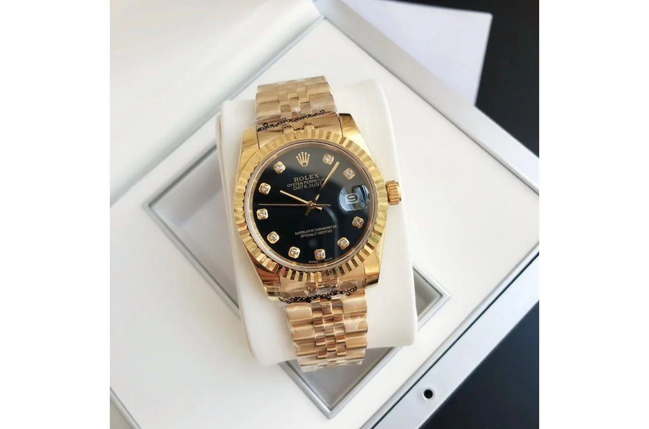 Rolex Datejust RG/RG Jub Black/Dial 36/28 mm