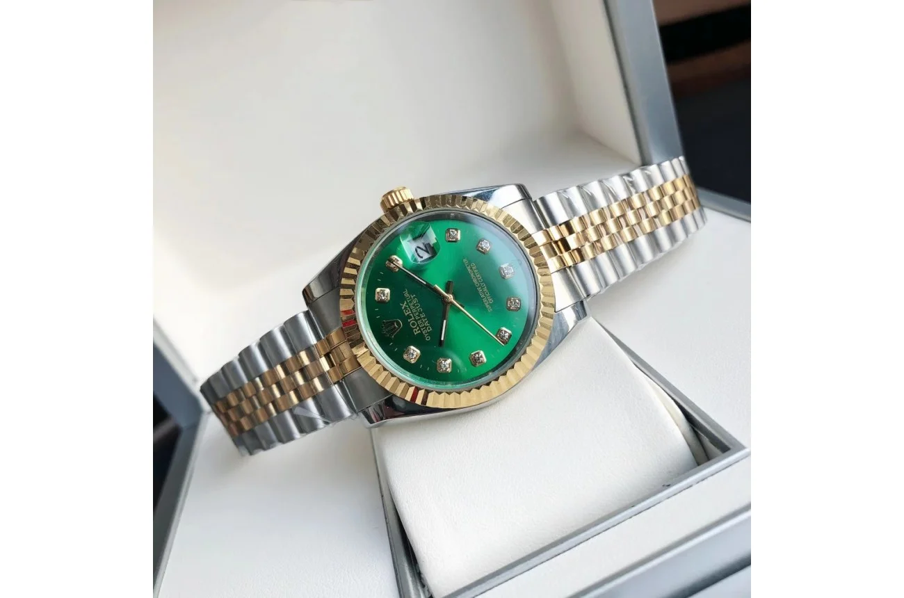 Rolex Datejust RG/SS Jub Green/Dial 36/28 mm