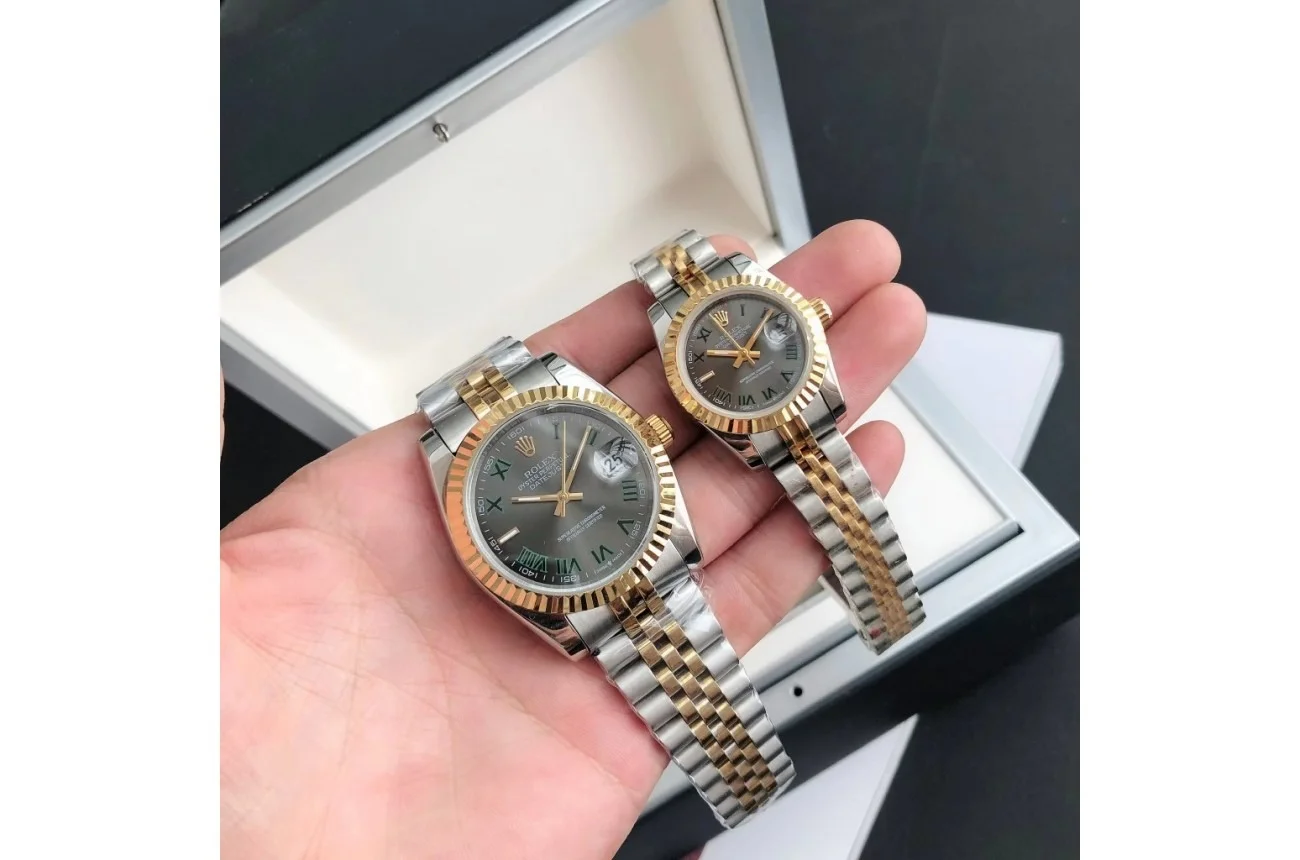 Rolex Datejust RG/SS Jub Grey/Rmn 36/28 mm