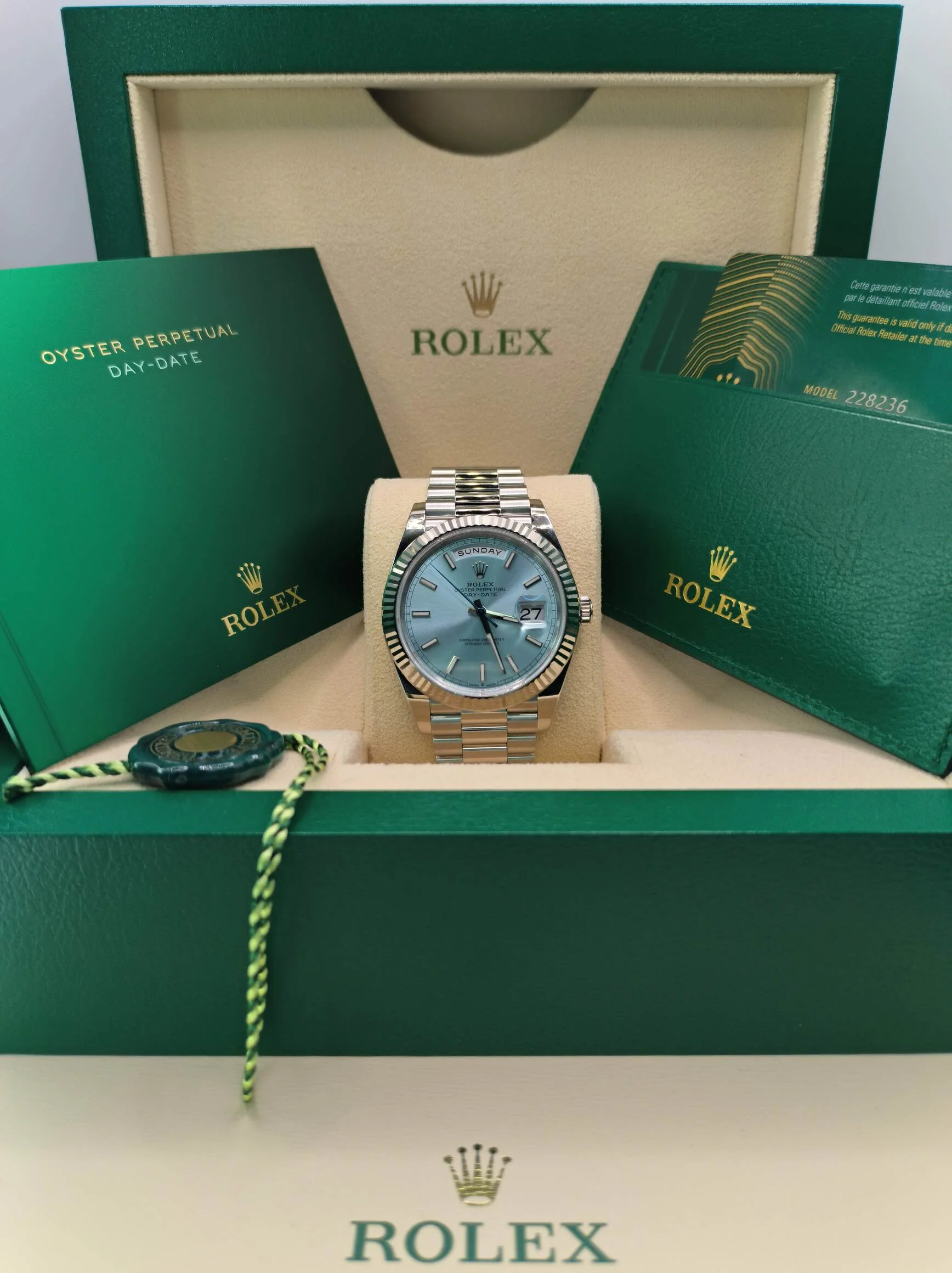 Rolex Day-Date Ice blue Dial 228236 40 mm