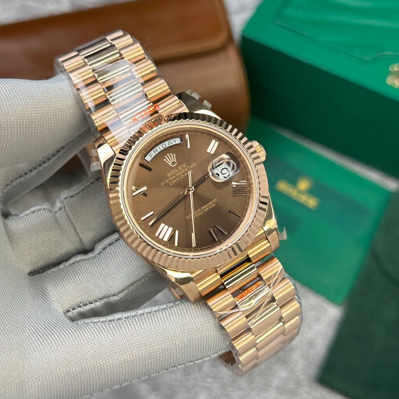 Rolex Day-Date II Chocolate Dial 218235 40 mm