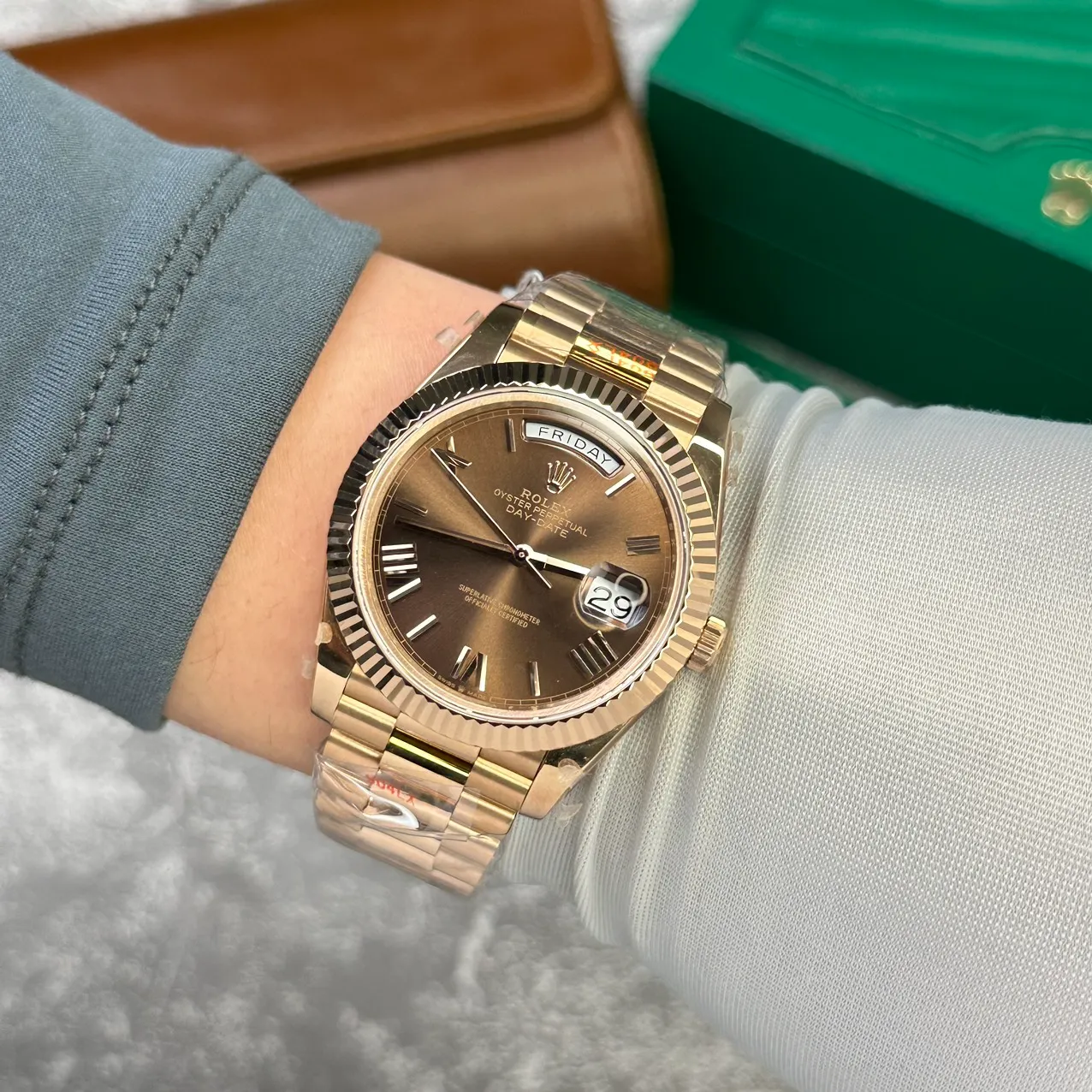 Rolex Day-Date II Chocolate Dial 218235 40 mm