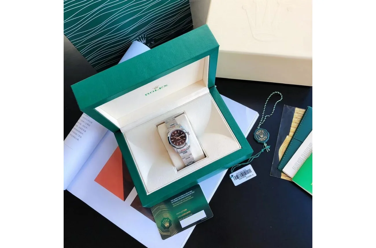 Rolex Oyster Perpetual SS/SS Black/Stk 31/41 mm