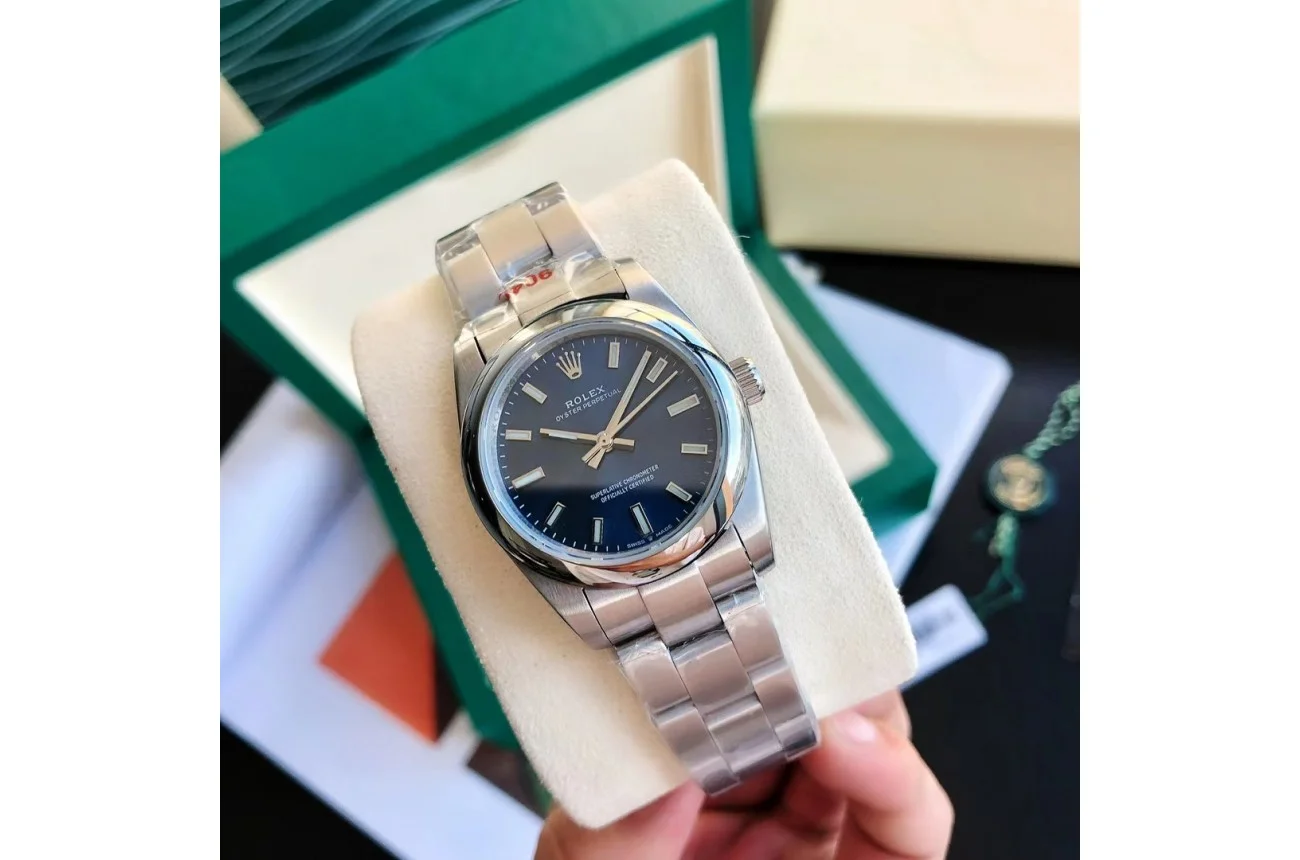 Rolex Oyster Perpetual SS/SS Blue/Stk 31/41 mm