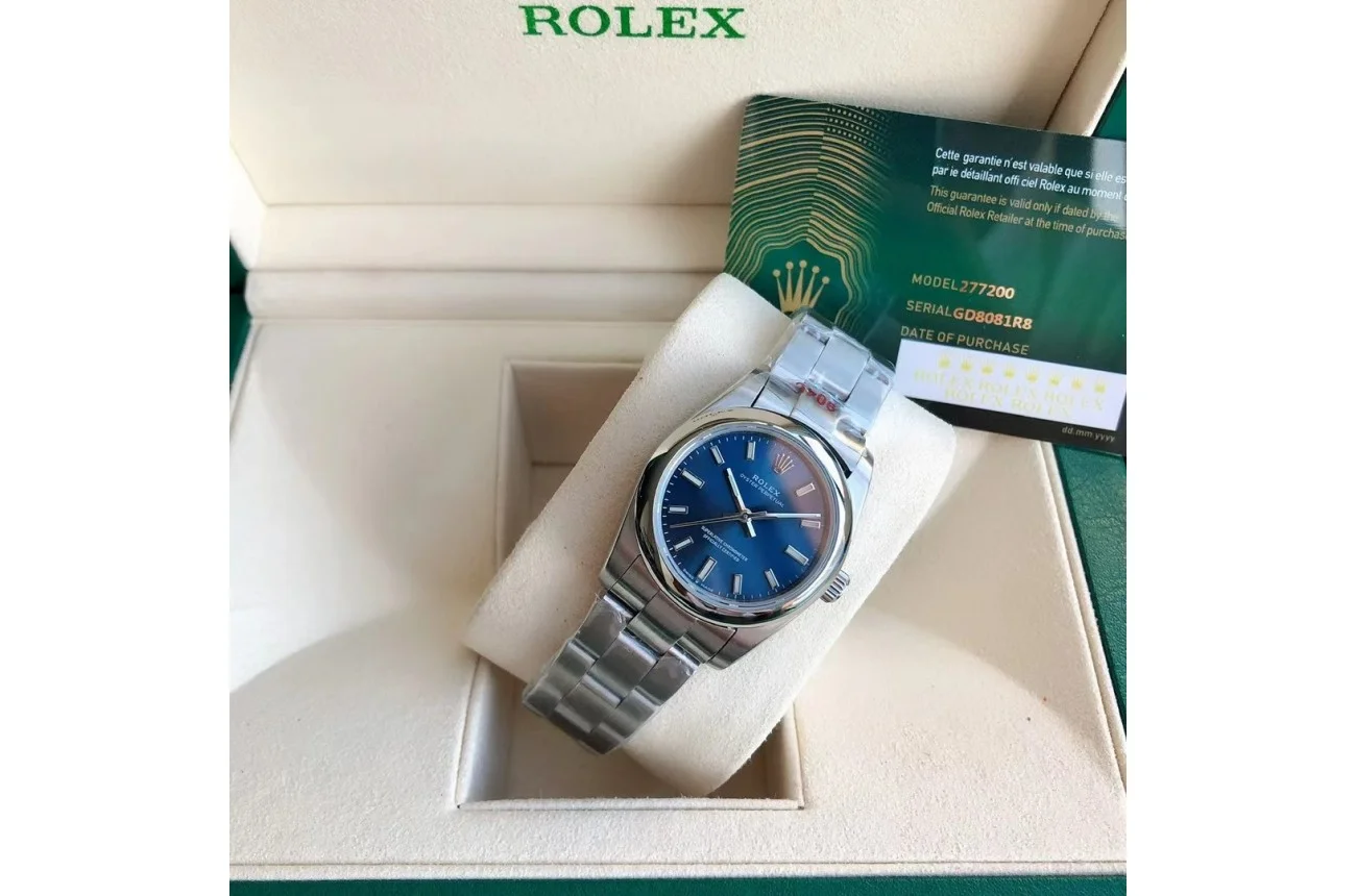 Rolex Oyster Perpetual SS/SS Blue/Stk 31/41 mm