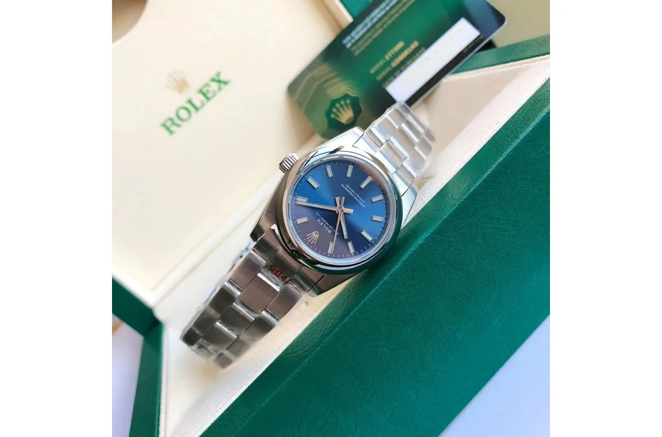 Rolex Oyster Perpetual SS/SS Blue/Stk 31/41 mm