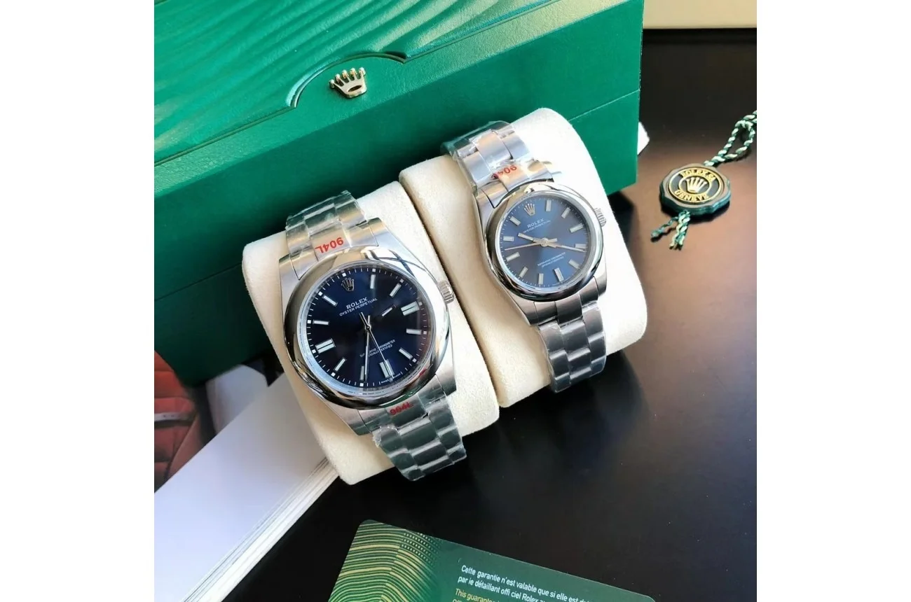 Rolex Oyster Perpetual SS/SS Blue/Stk 31/41 mm