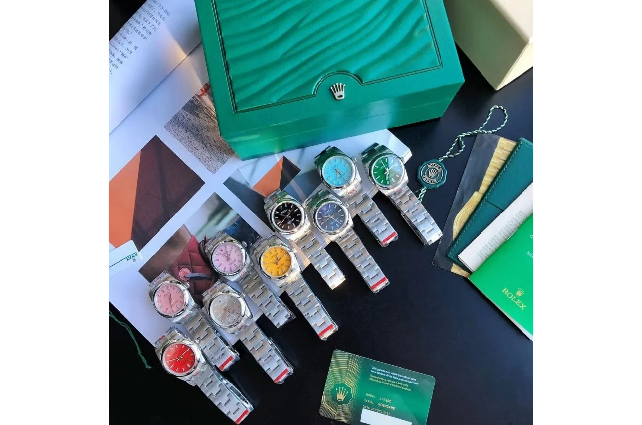 Rolex Oyster Perpetual SS/SS Tiffany Blue/Stk 31/41 mm