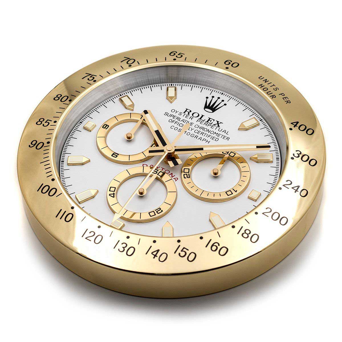 ROLEX WALL CLOCK – DAYTONA GOLD/WHITE DIAL