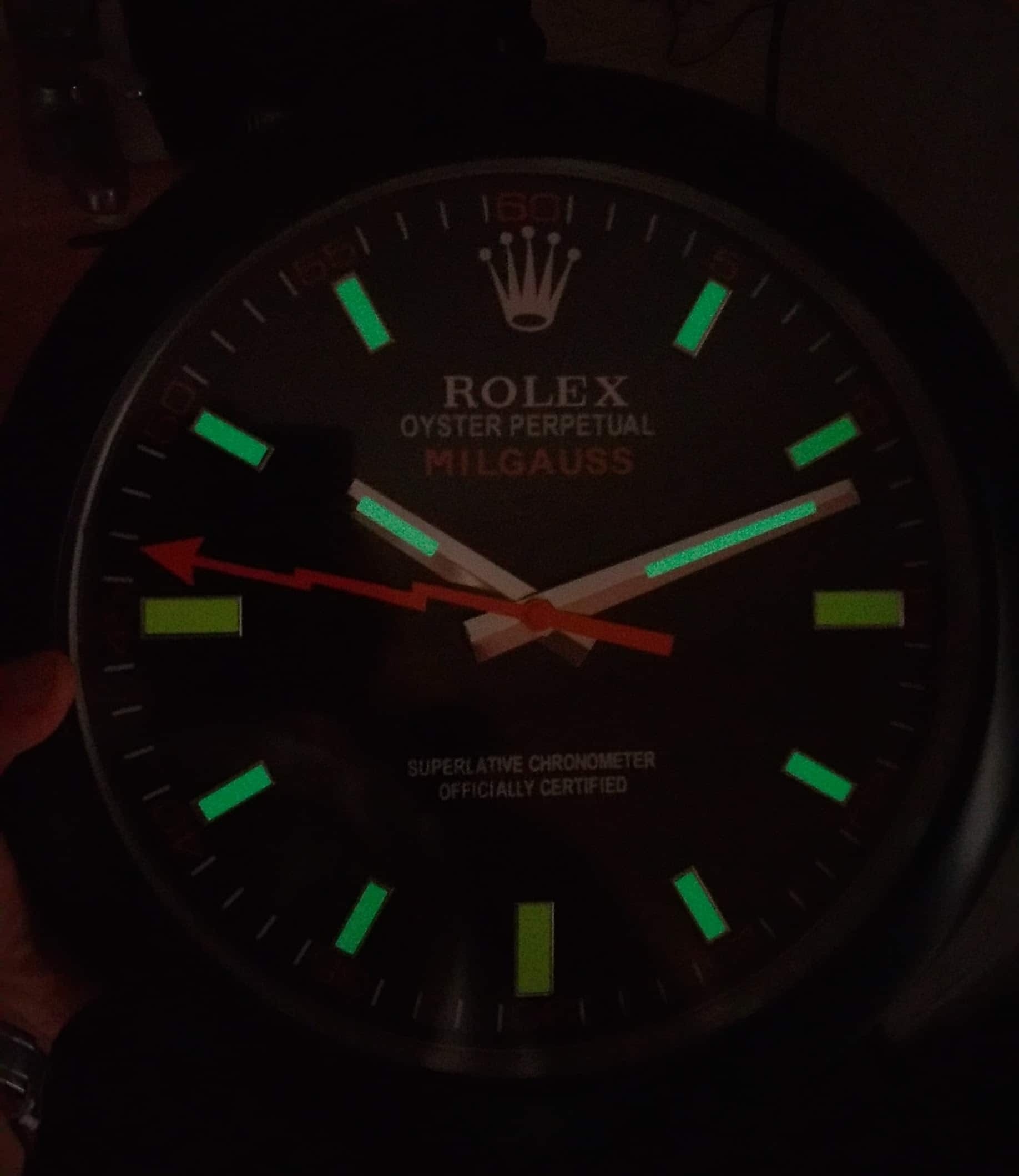 ROLEX WALL CLOCK – MILGAUSS BLACK